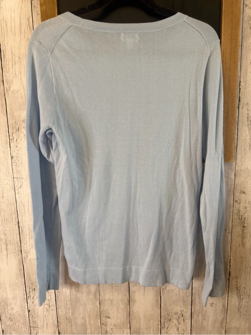 J.CREW Teddie Blue Knit Pullover Sweater Crew Neck Long Sleeve Women's M